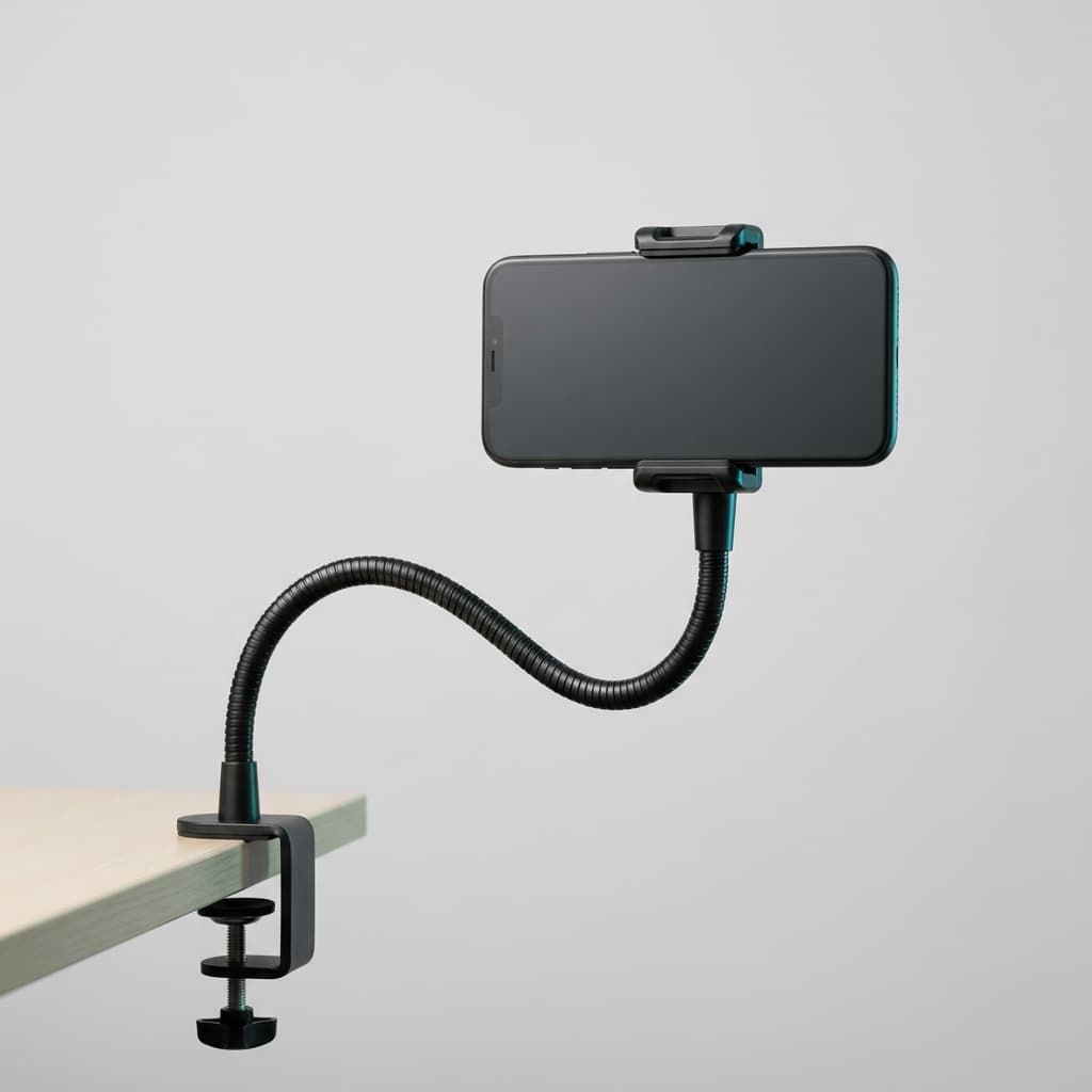Flexible Clamp Arm 80cm — Bedside and desk-edge, hands free.
