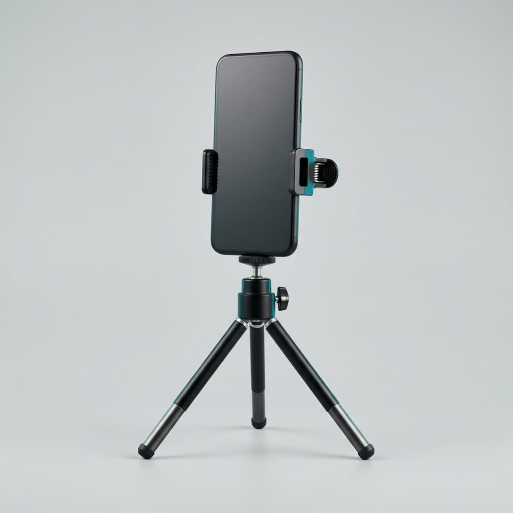 Mini Tripod + Phone Clip — Pocket tripod for clips anywhere.